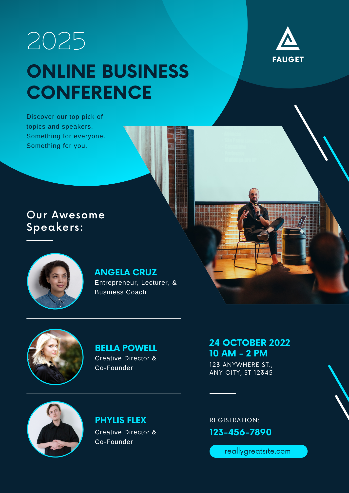 Blue Modern Business Conference Flyer